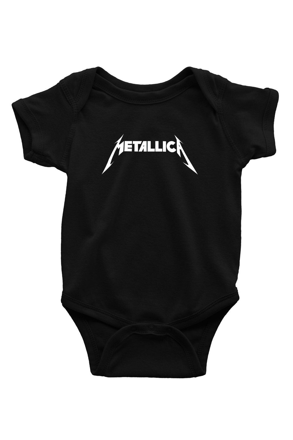 tf tişörtfabrikası Metallica Siyah Unisex Bebek Body - Zıbın