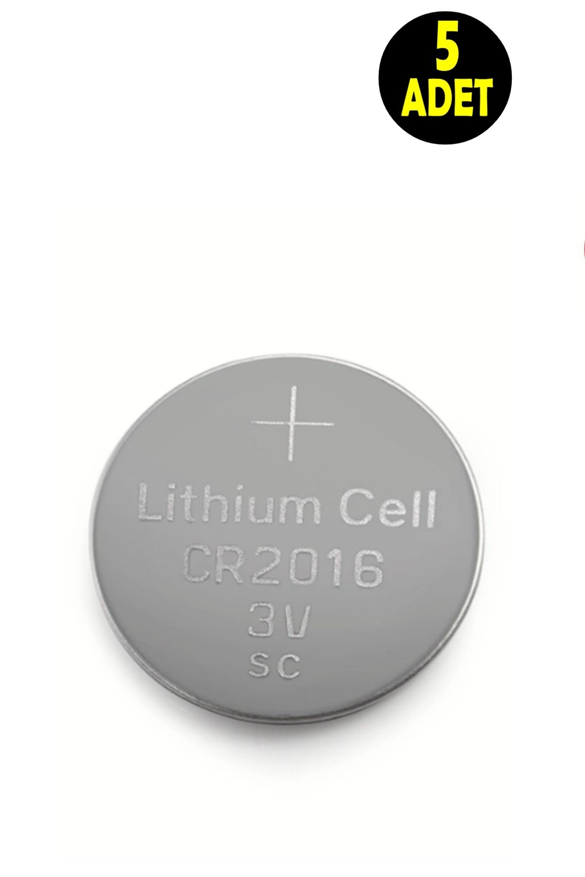 usin 5 ADET 3 Volt CR2016  Lityum Para Pil (DL2016 CR 2016 Bios-Kepenk-Kumanda Terazi Düğme Lithum Pili)