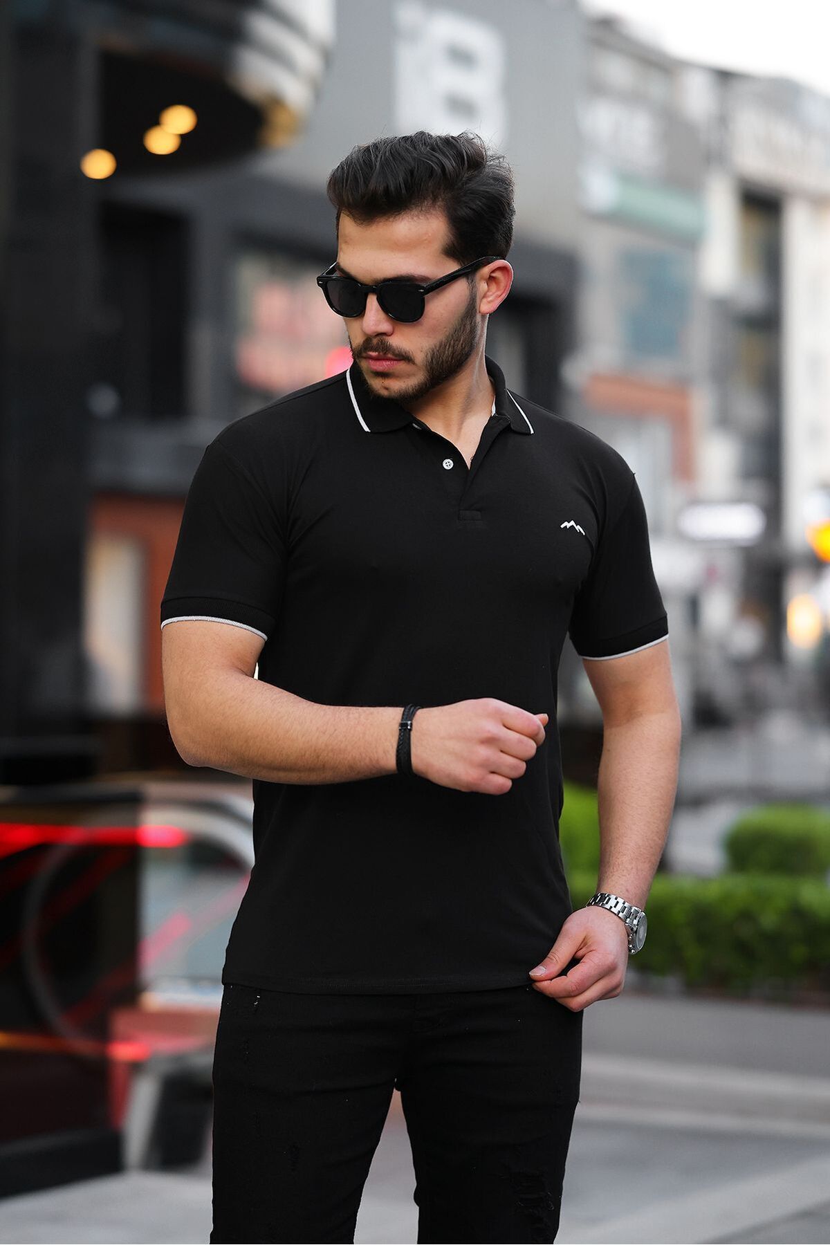 EYFA Erkek Pamuk Serin Tutan DAR KESİM Polo Yaka T-shirt