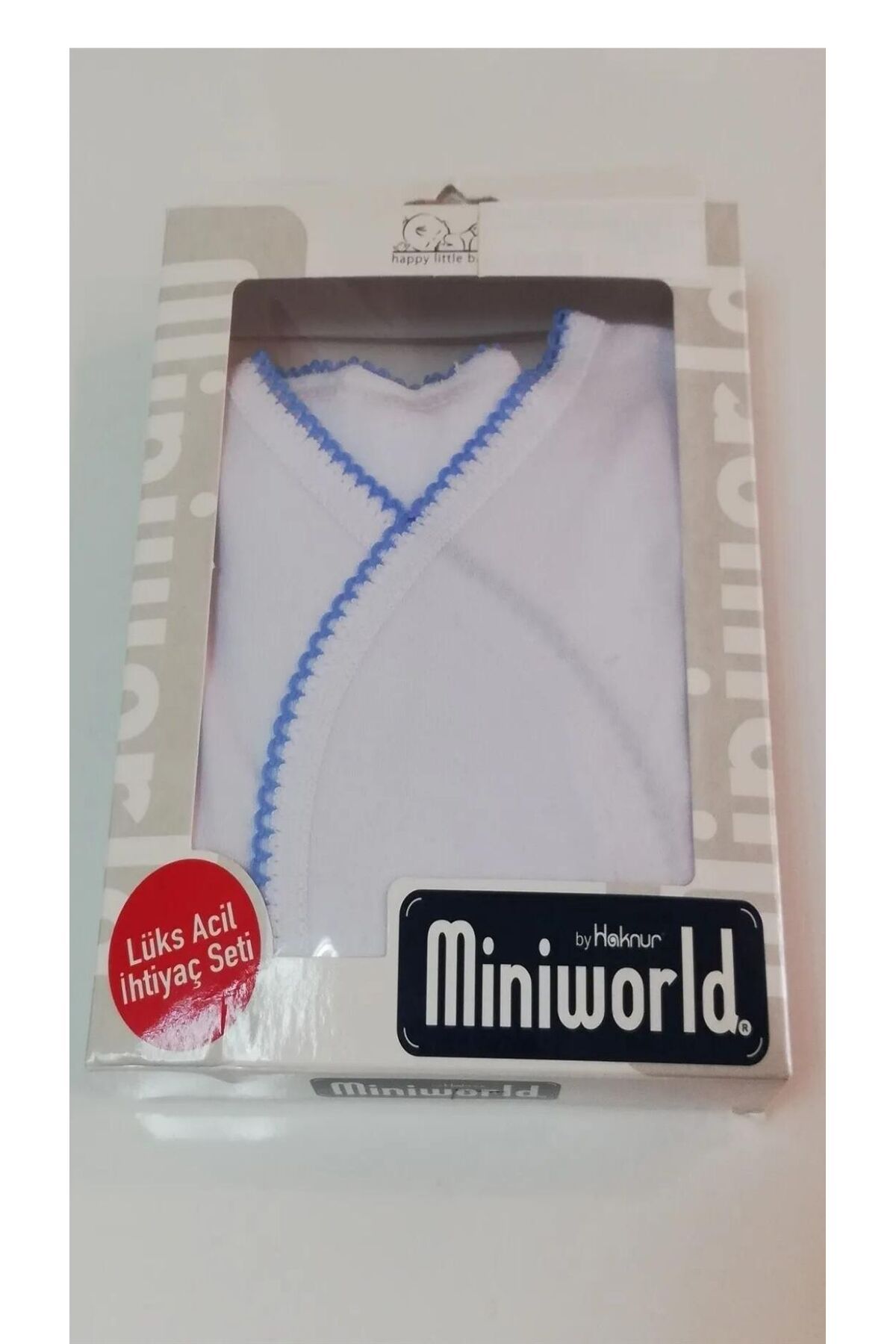 Miniworld Unisex Bebek Beyaz 5 Parça Zıbın Seti
