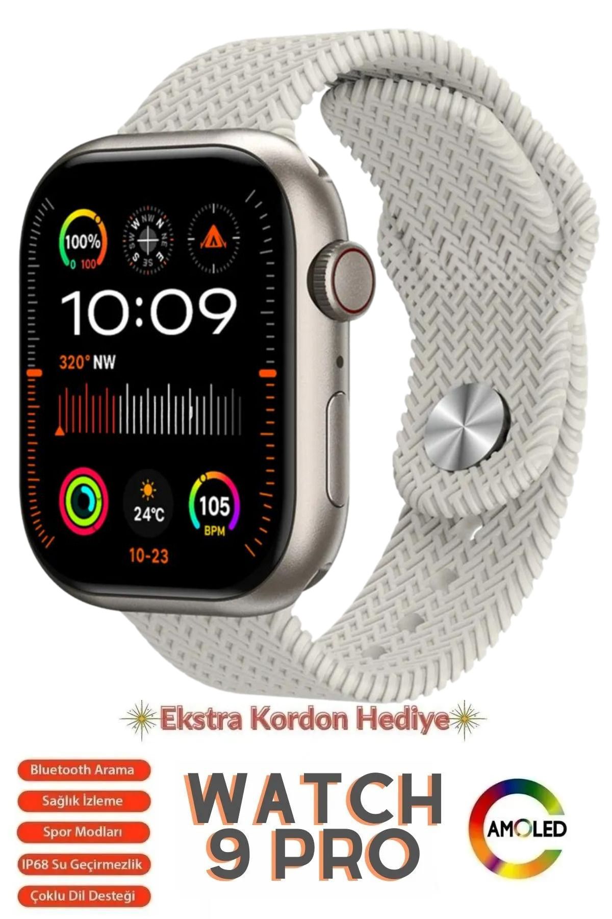 Favors Smart Watch 9 Pro Akıllı Saat 2.02 Inc Super Amoled Ekran 45 Mm I?os Android Uyumlu