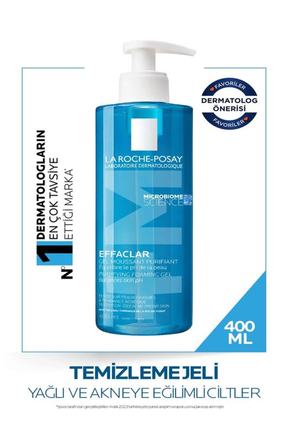 La Roche Posay EFFACLAR YÜZ TEMİZLEME JELİ CİLT TEMİZLEYİCİ VE ARINDIRICI JEL-400 m