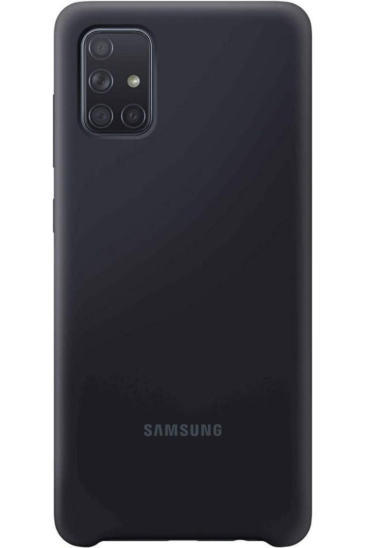 Samsung Galaxy A71 Ile Uyumlu Silikon Kılıf Siyah Ef-pa715tbegww