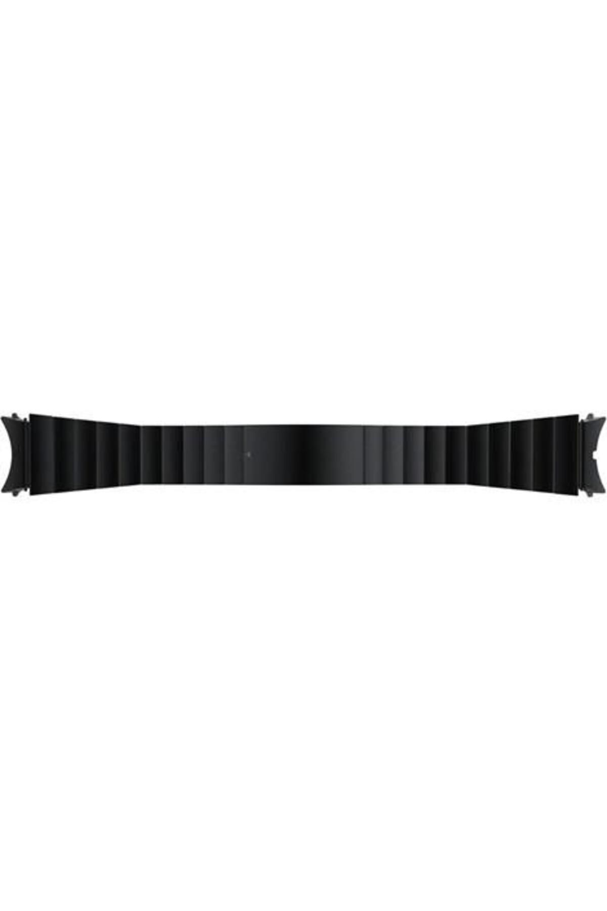 Samsung Galaxy Watch 4 & Watch 5 Ile Uyumlu Metal Kordon (20MM, S/M) Siyah Gp-tyr890hcabw