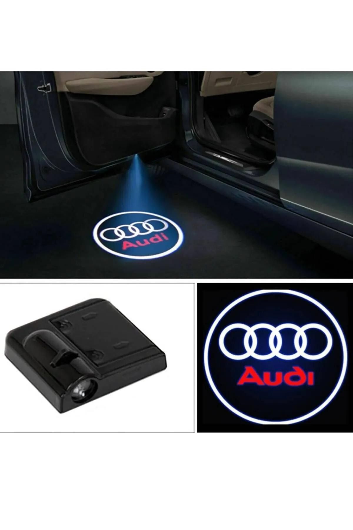 Kingstar Audi Uyumlu  Araçları Kapı Altı Led Logo Mesafe Sensörlü Yeni Nesil