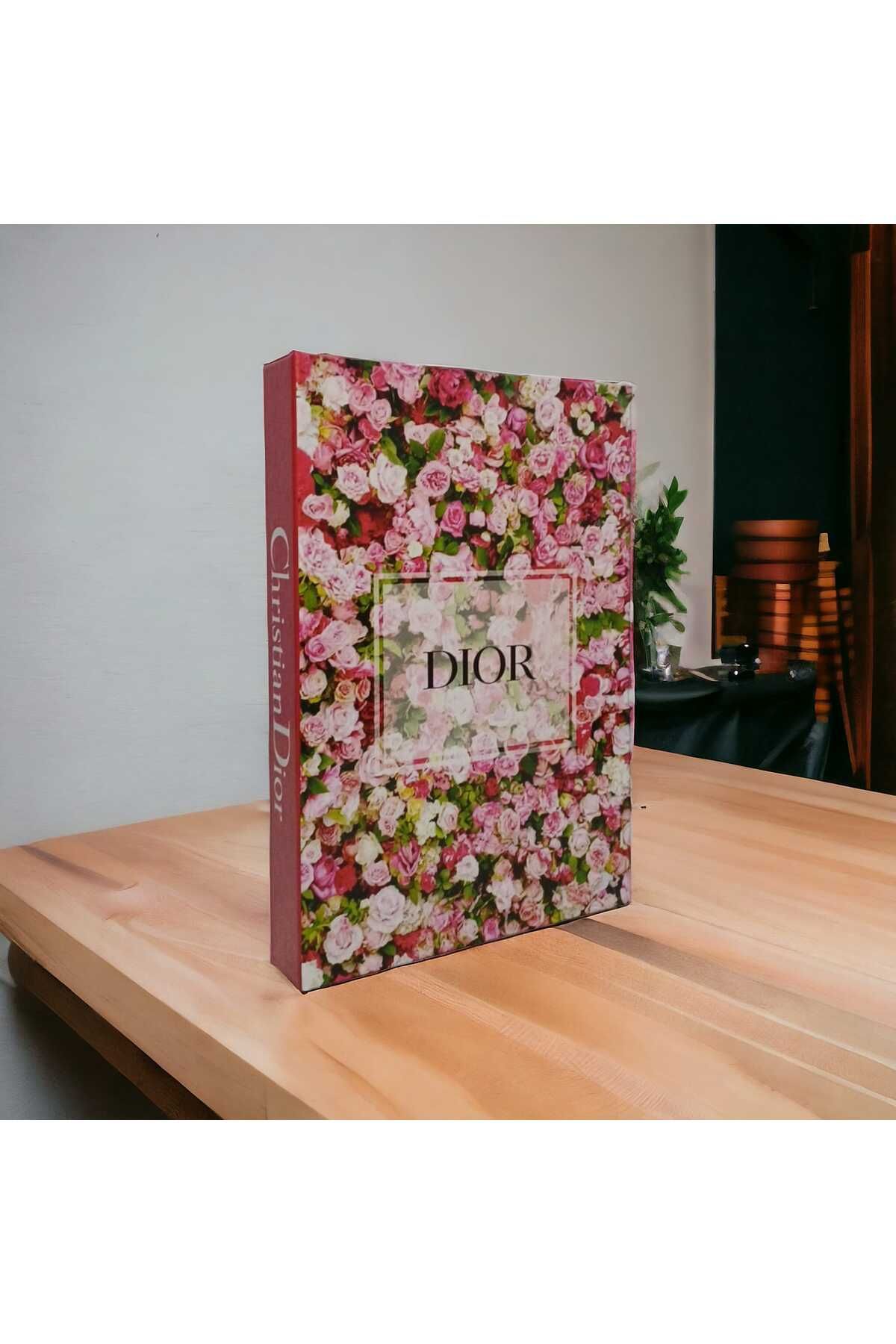 NariHome DİOR Çiçekler Desenli Dekoratif Kitap Kutu