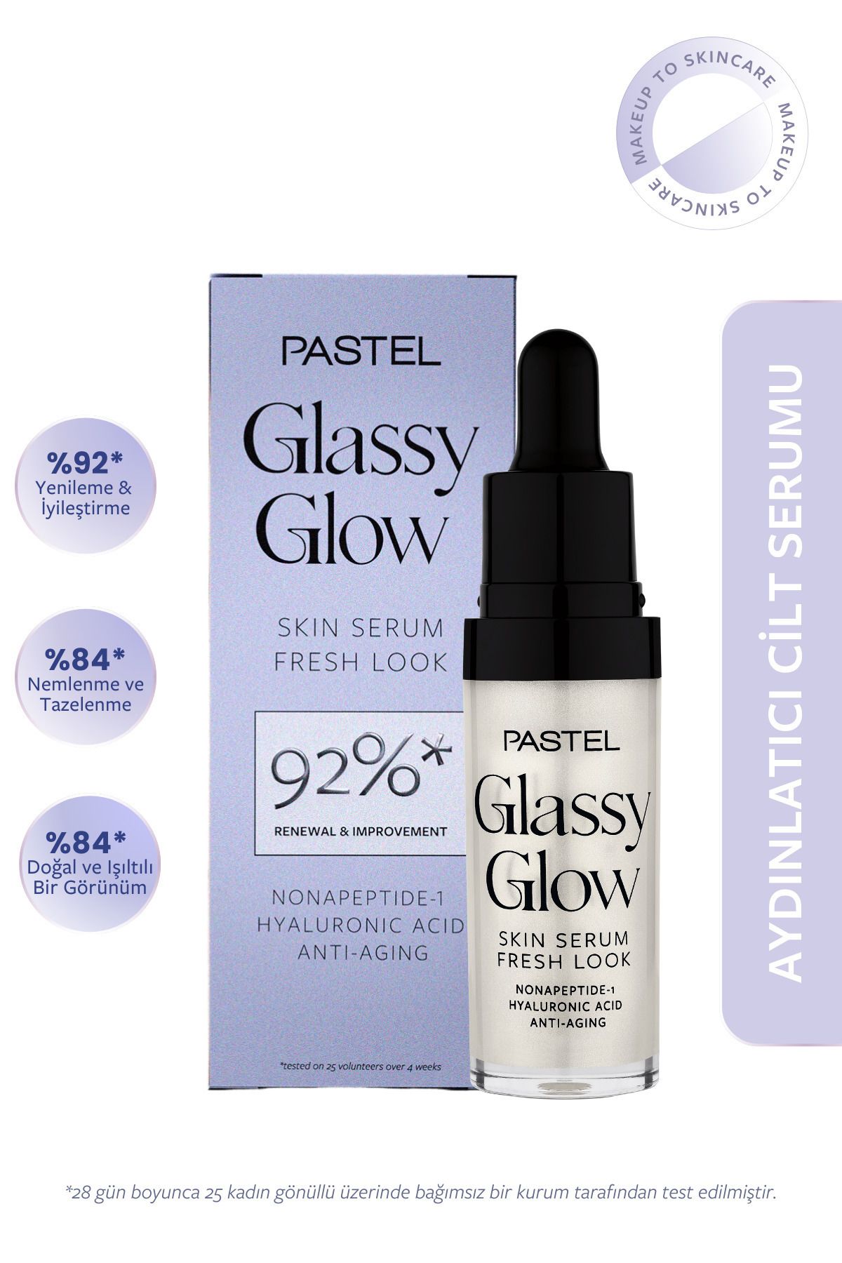 Pastel İpeksi ve Hafif Yapısıyla Aydınlık ve Enerjik Bir Görünüm Veren Glassy Glow Skin Serum 15ml