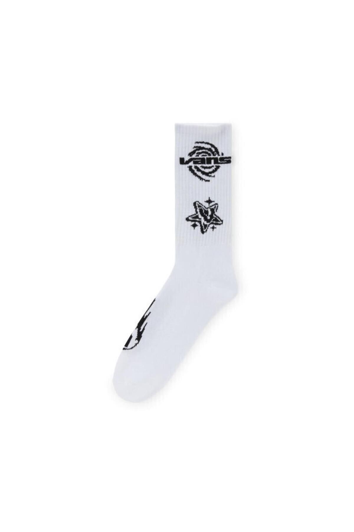 Vans Logo Space Crew Beyaz Çorap