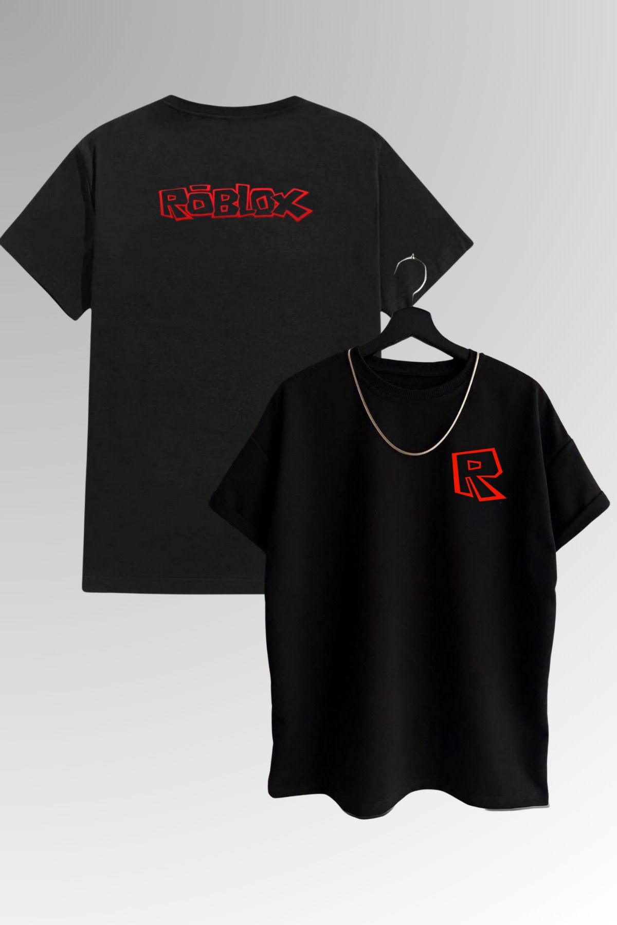 AEMİ Unisex Roblox Röblox Game Baskılı Tshirt Oyun Oversize  %100 Pamuklu Tişört