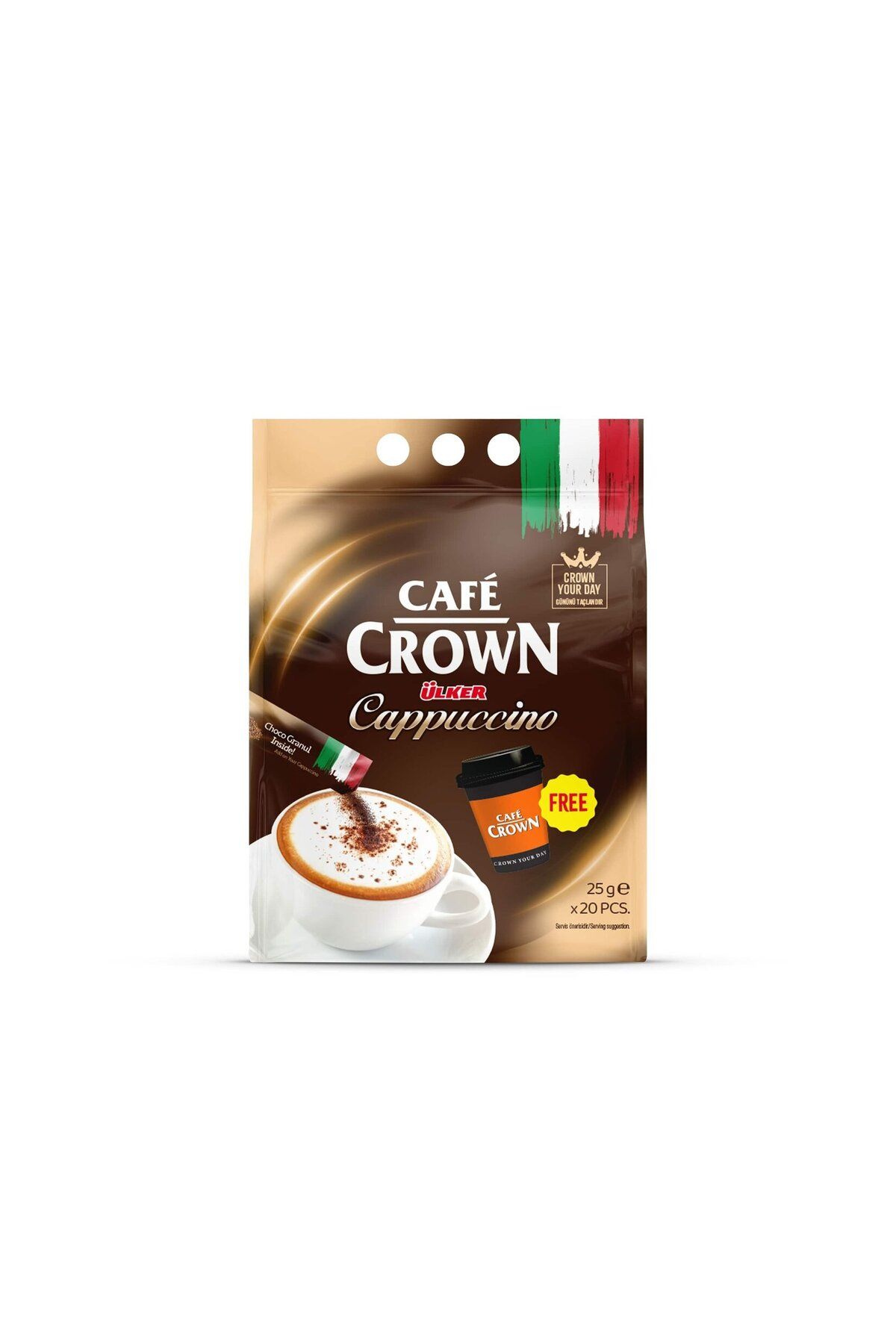 Cafe Crown Cappuccino Bardak Hedıyeli 20x25 G