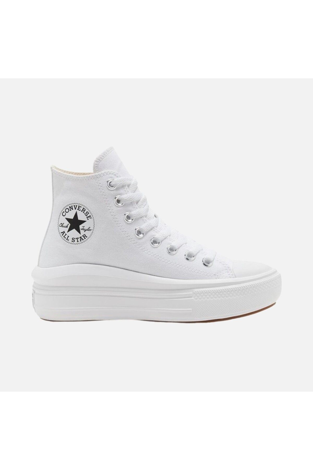Converse Chuck Taylor All Star Move Platformlu Bilekli Sneaker Kanvas Boğazlı Ayakkabı Beyaz 568498c
