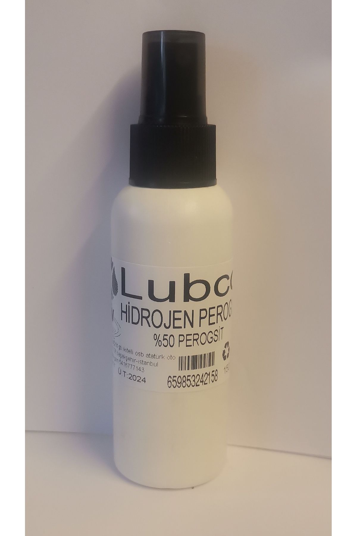 LUBCO Hidrojen Per Oksit %50-oksijenli Su-hydrogen Peroxide 50% 150 ml SPREY
