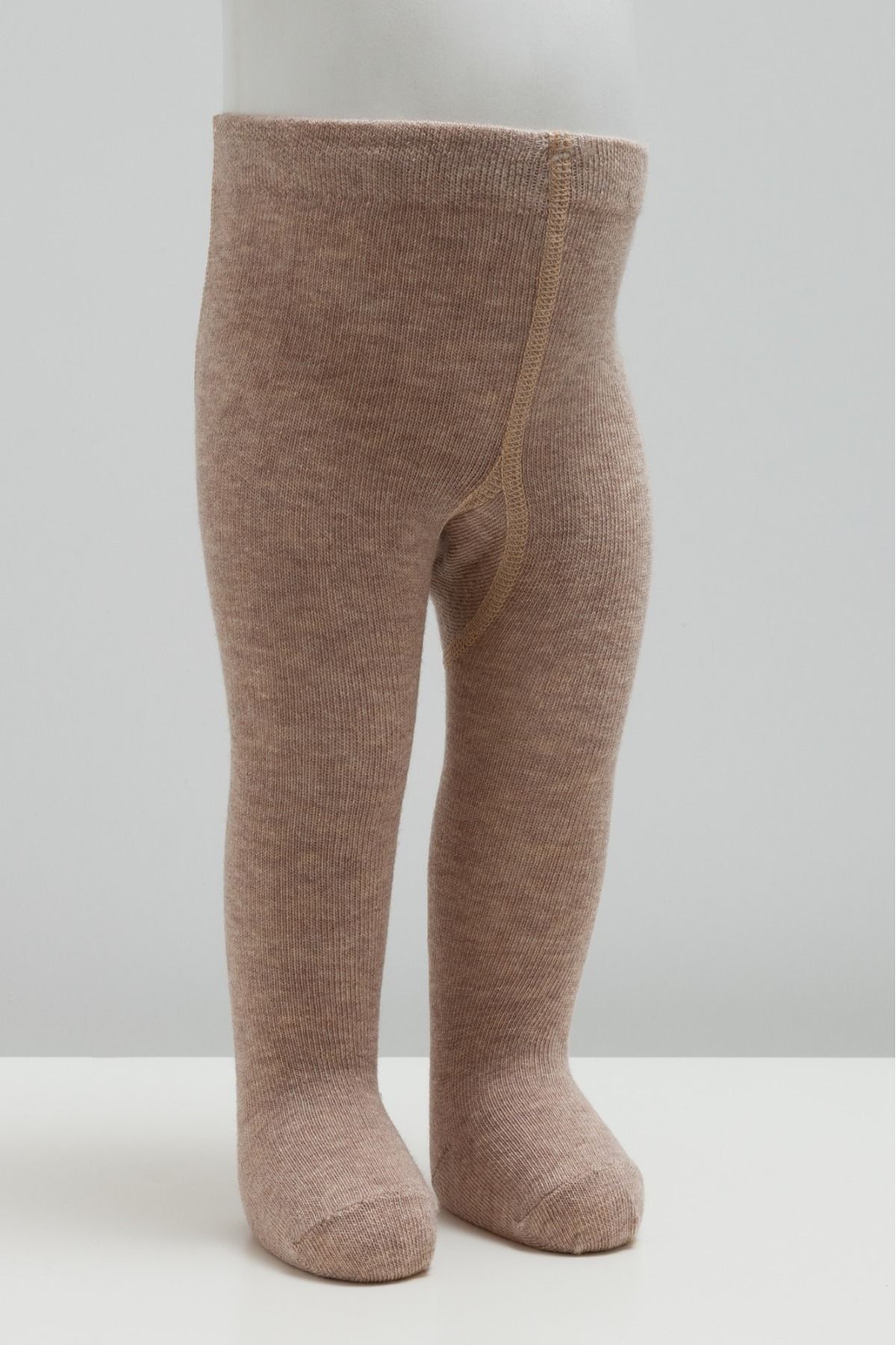 Caramell Erkek Düz Bej Mevsimsel Kalınlıkta Külotlu Çorap