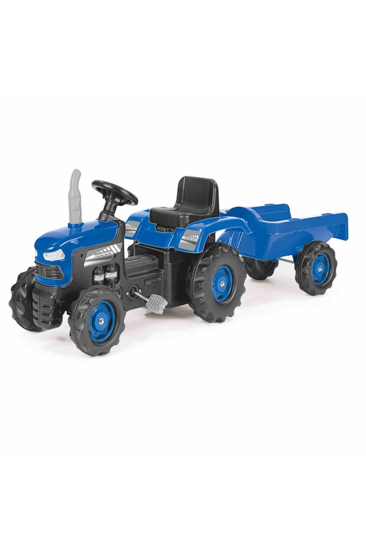 DOLU OYUNCAK 8253 Dolu Römorklu Pedallı Traktör -Mavi