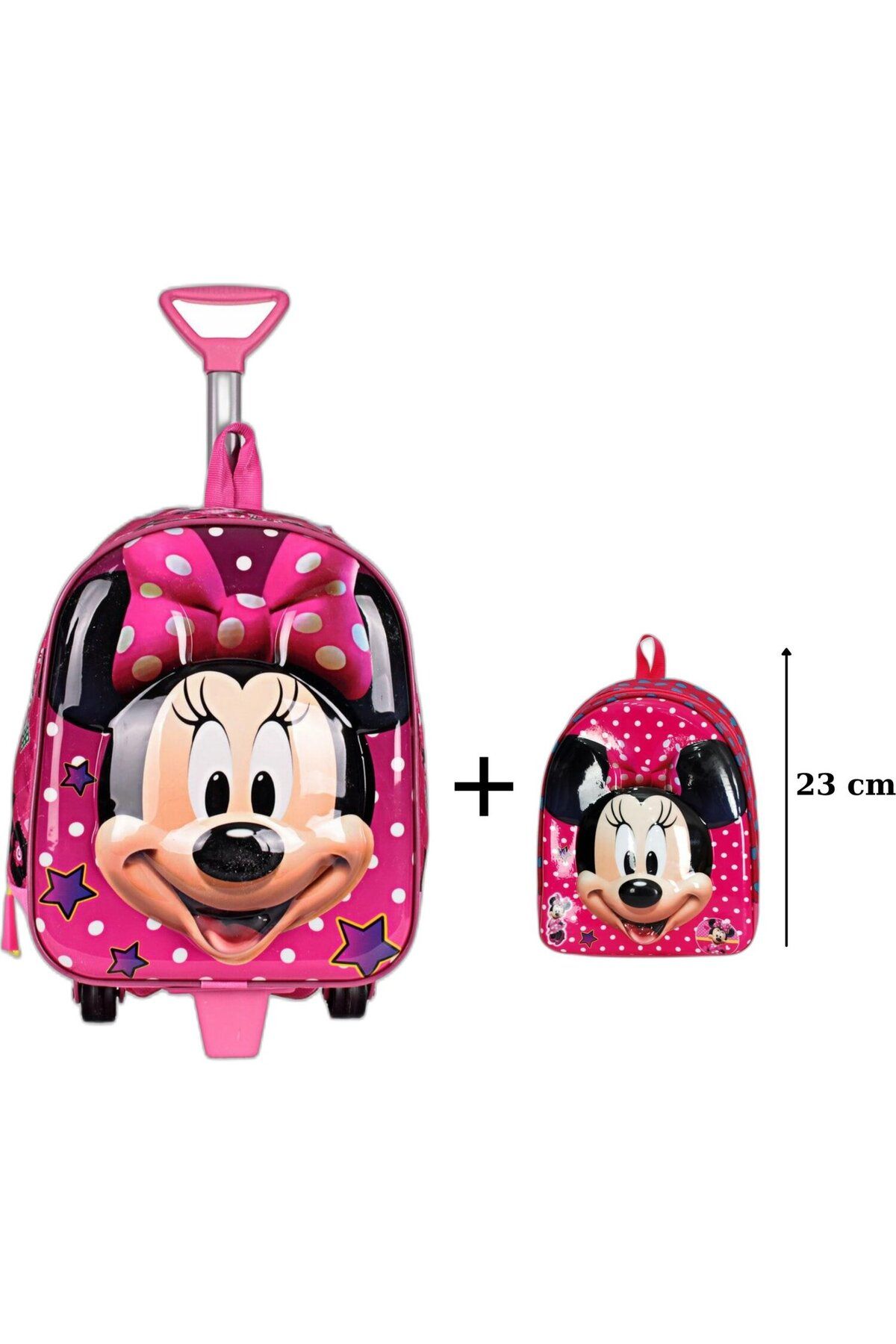 sommeow Mickey Mouse Anaokulu Çanta Seti Çekçekli Çanta - Mini Sırt Çantası