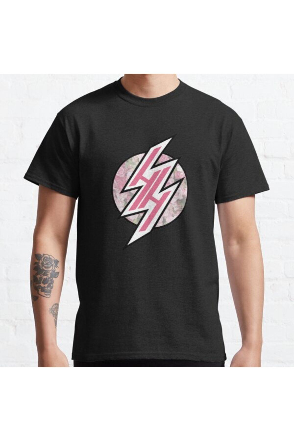 ZOKAWEAR Bol Kalıp Hentai Haven Pink Pastel Floral Tasarım Baskılı T-shirt