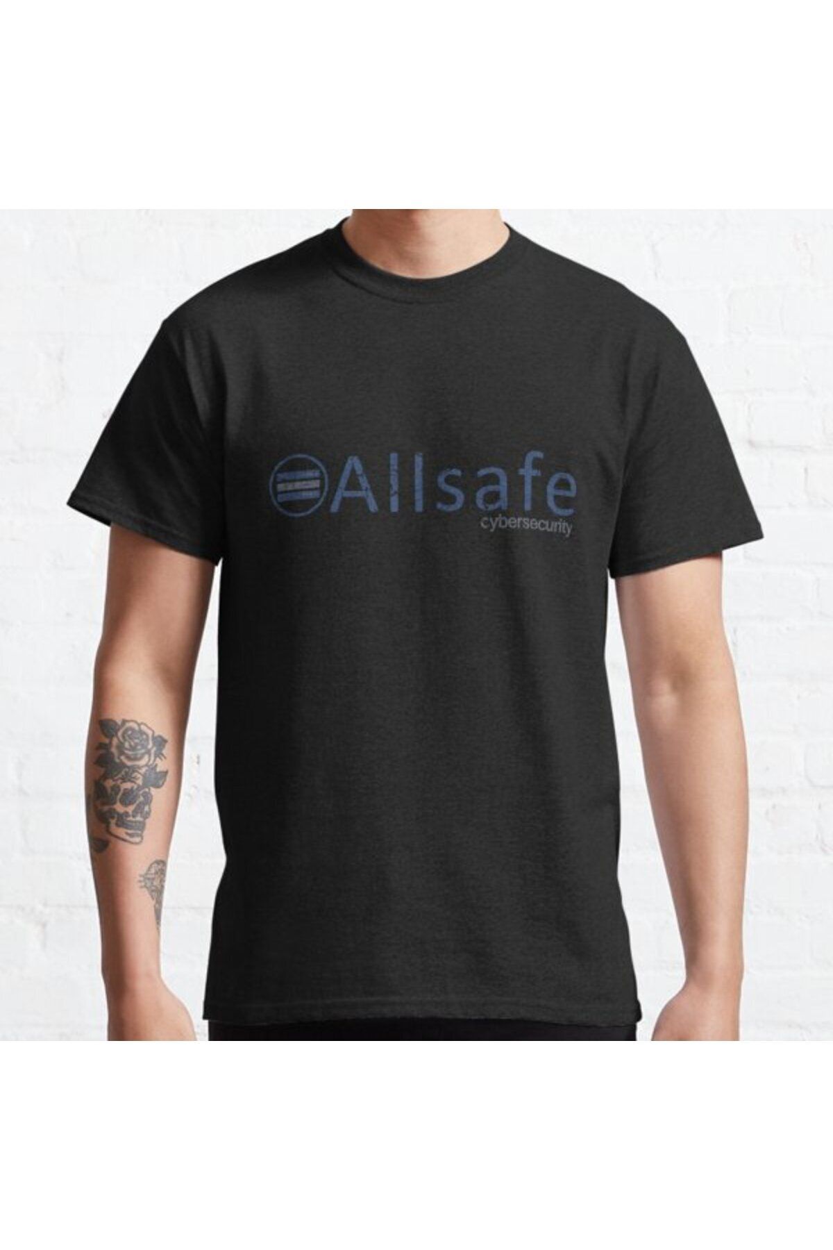 ZOKAWEAR Bol Kalıp Unisex Allsafe Cybersecurity (MR. ROBOT) Tasarım Baskılı Tshirt