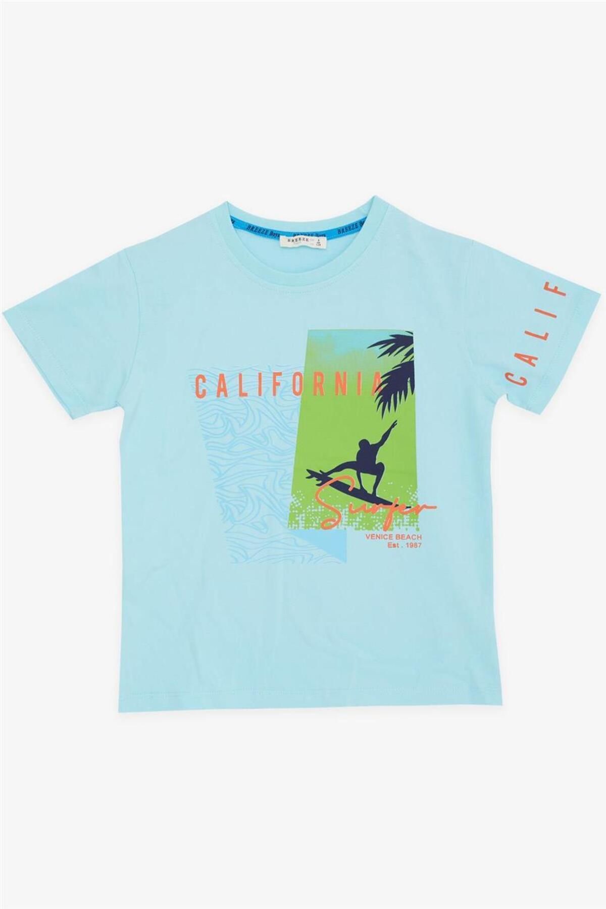 Breeze Erkek Çocuk California Surf Yazılı Pamuklu Tshirt