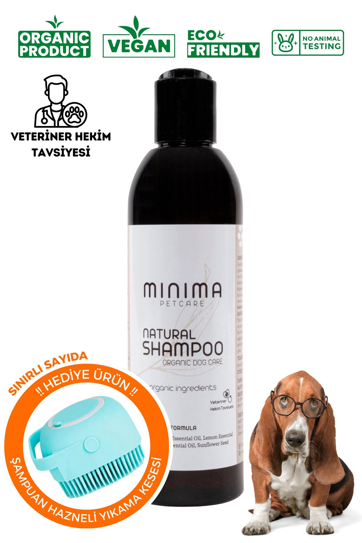 Minima Tüy Ve Cilt Sağlığı Arttırıcı - Tüy Dökülmesi Karşıtı Organik Köpek Şampuanı