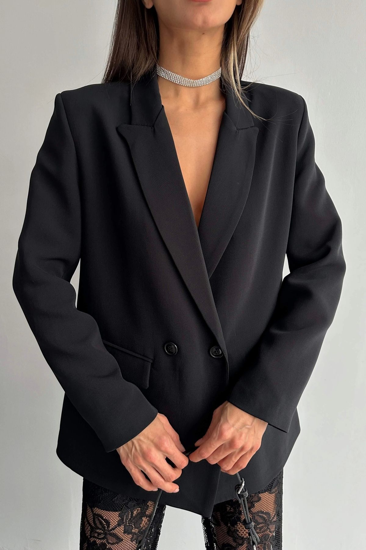 Eka Kadın Siyah Blazer Ceket 0999-9069
