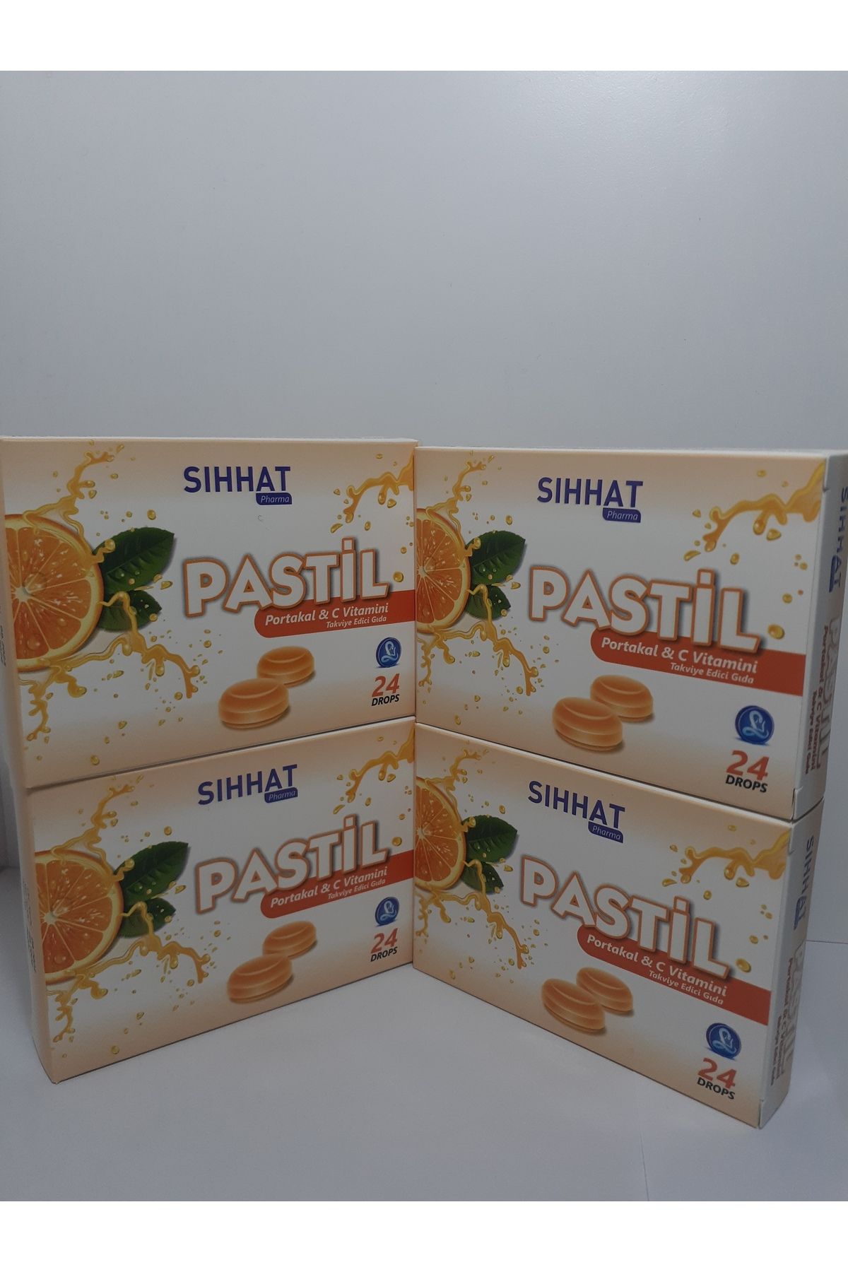 Sıhhat Pharma Boğaz Pastili Portakal & C Vitamini 24 Drops X 4 Adet