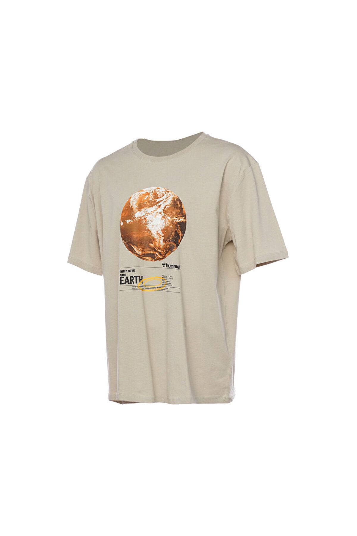 hummel Hmlbellamy Oversize T-Shirt Erkek Günlük Tişört 911881-8140 Bej