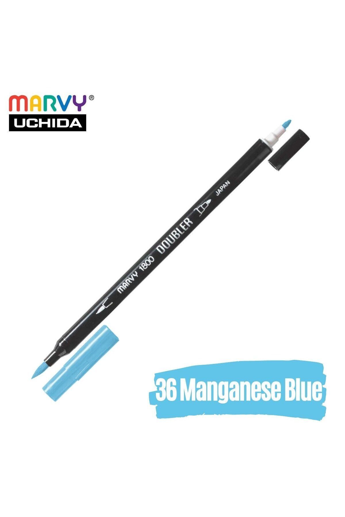 Marvy Artist Brush Pen 1800 Çift Taraflı Firça Uçlu Kalem 36 Manganese Blue