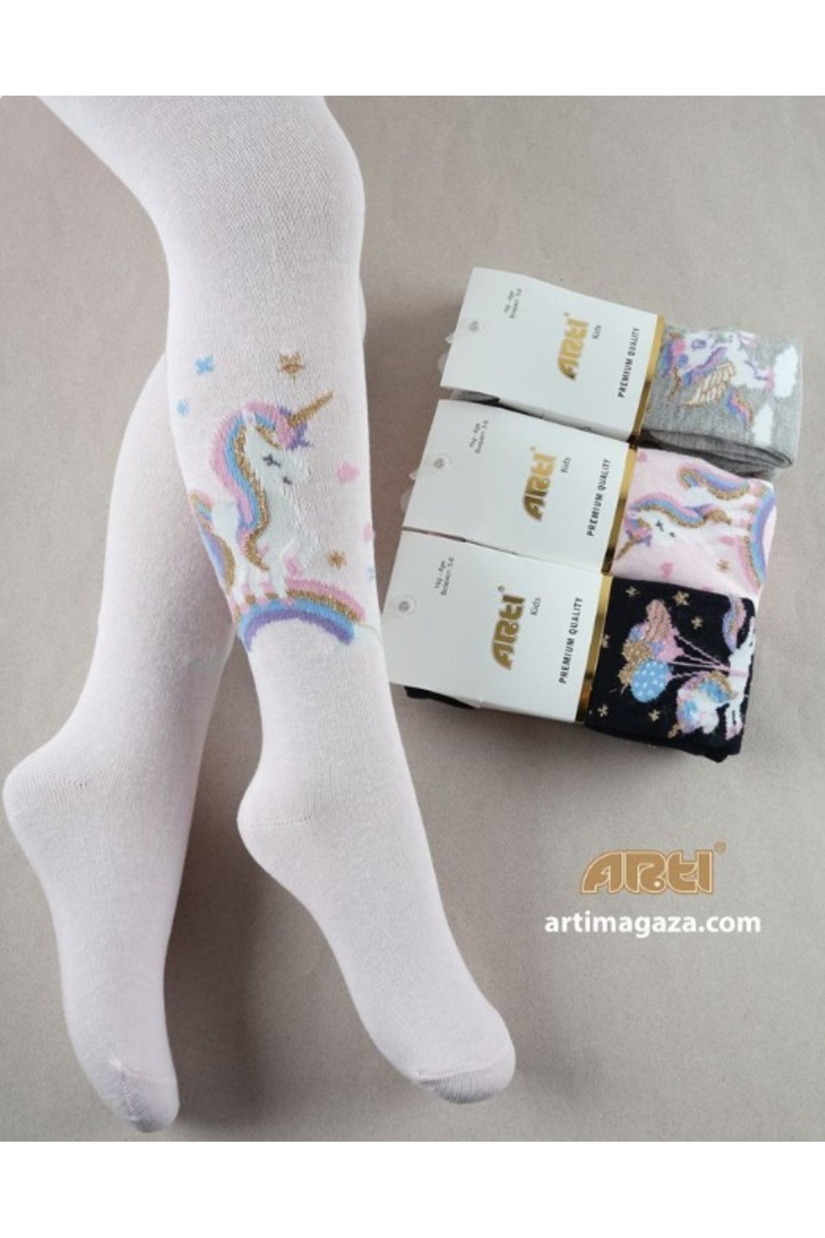 Artı Unicorn Kız Külotlu Çorap 300362 Asorti