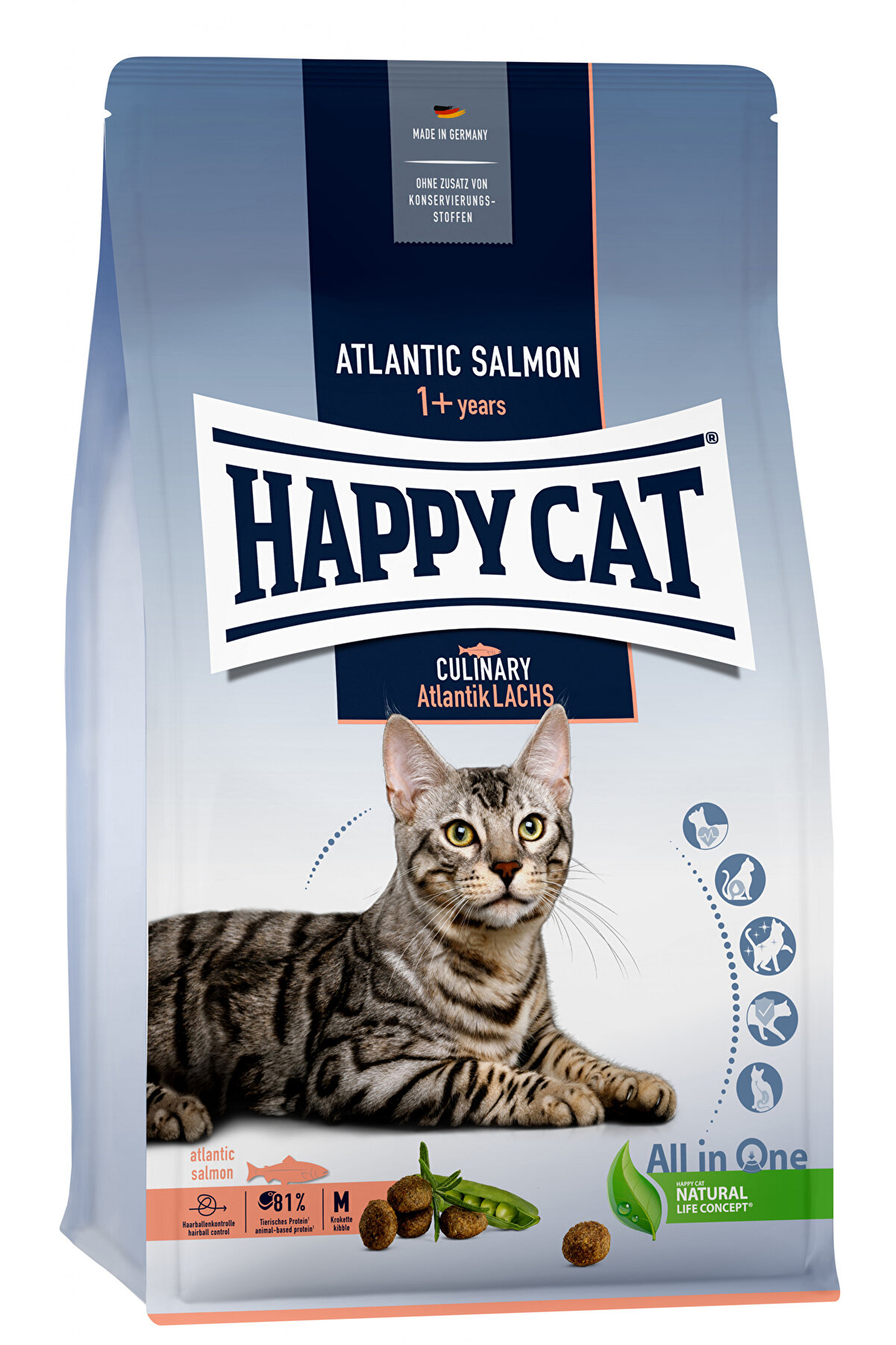 Happy Cat Atlantic Lachs Somonlu Kedi Maması 10 Kg