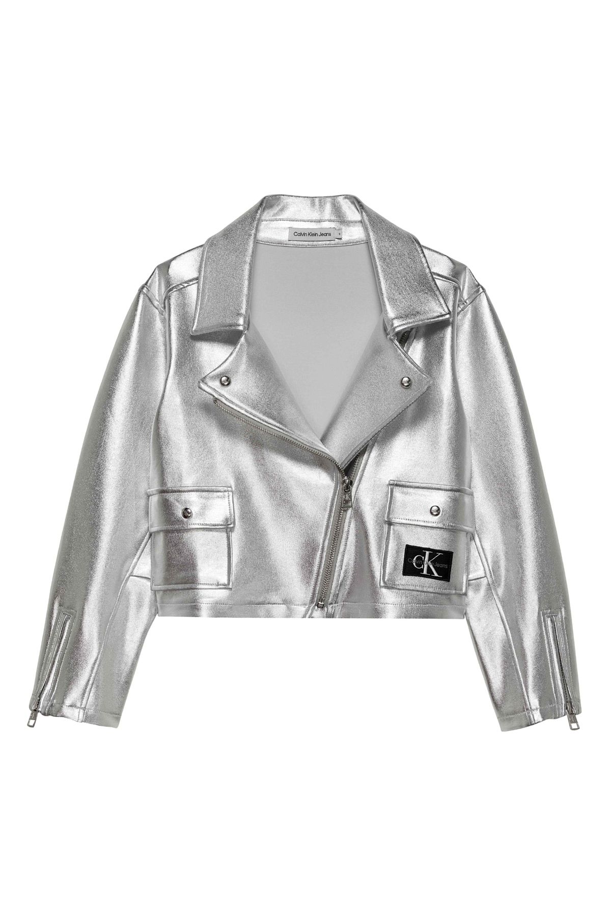 Calvin Klein Kadın Gri Sweatshırt Sılver Perfecto Hwk Jacket
