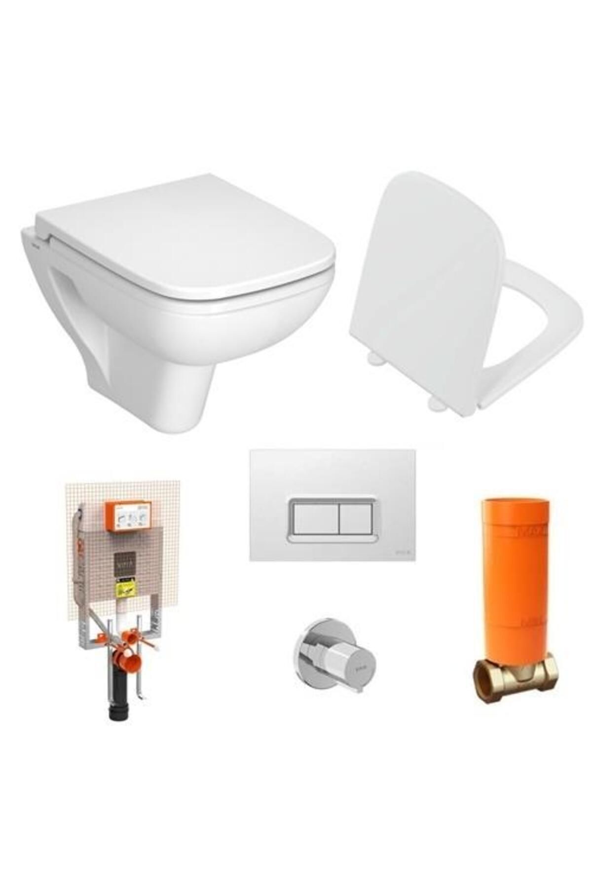 VitrA S20 Square Asma Klozet 48cm + S20 Klozet Kapağı + VitrA Gömme Rezervuar Set