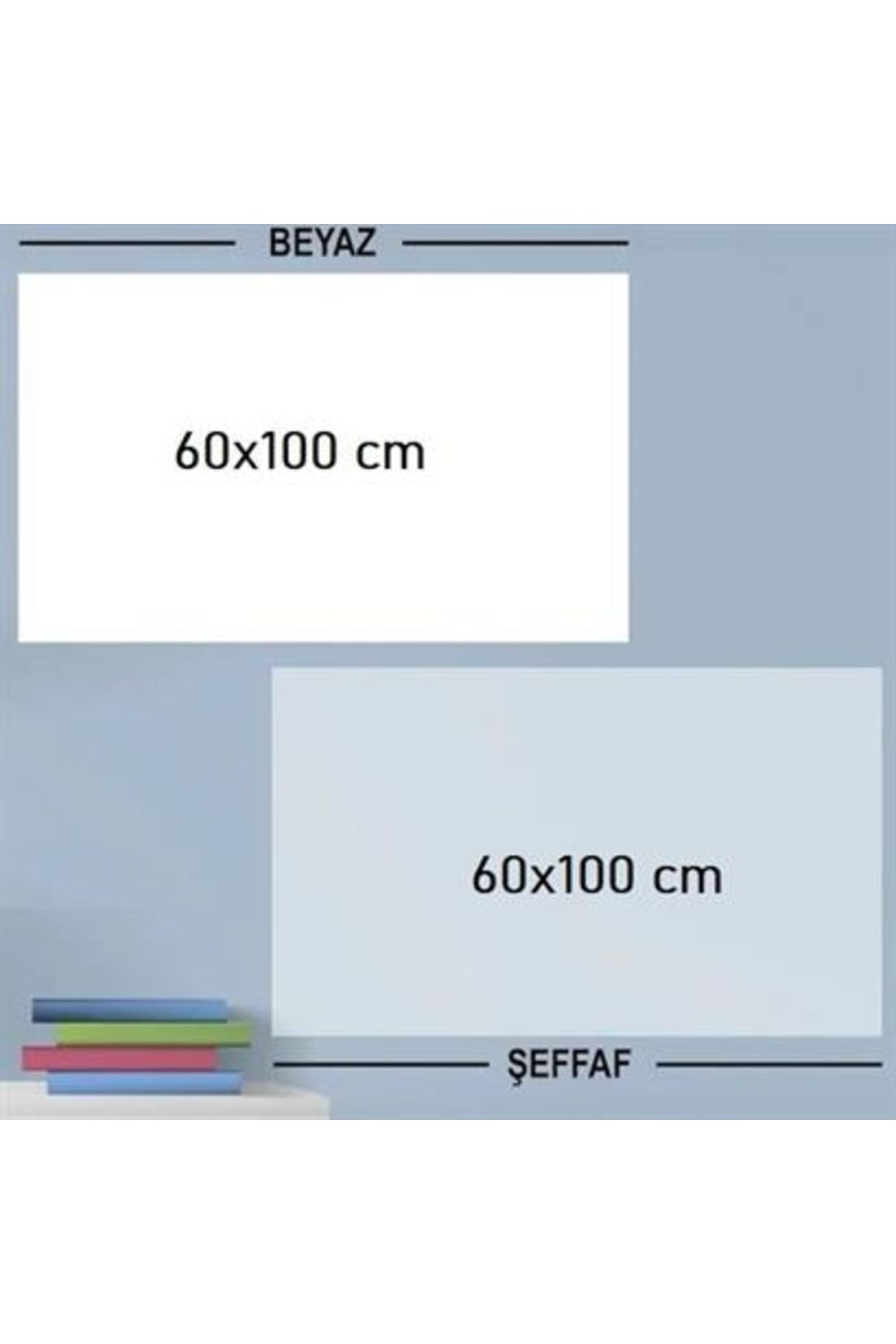 Genel Markalar Buffer® Ders Çalışma Yazı Tahtası Manyetik Duvar Stickerı 100x60 Cm
