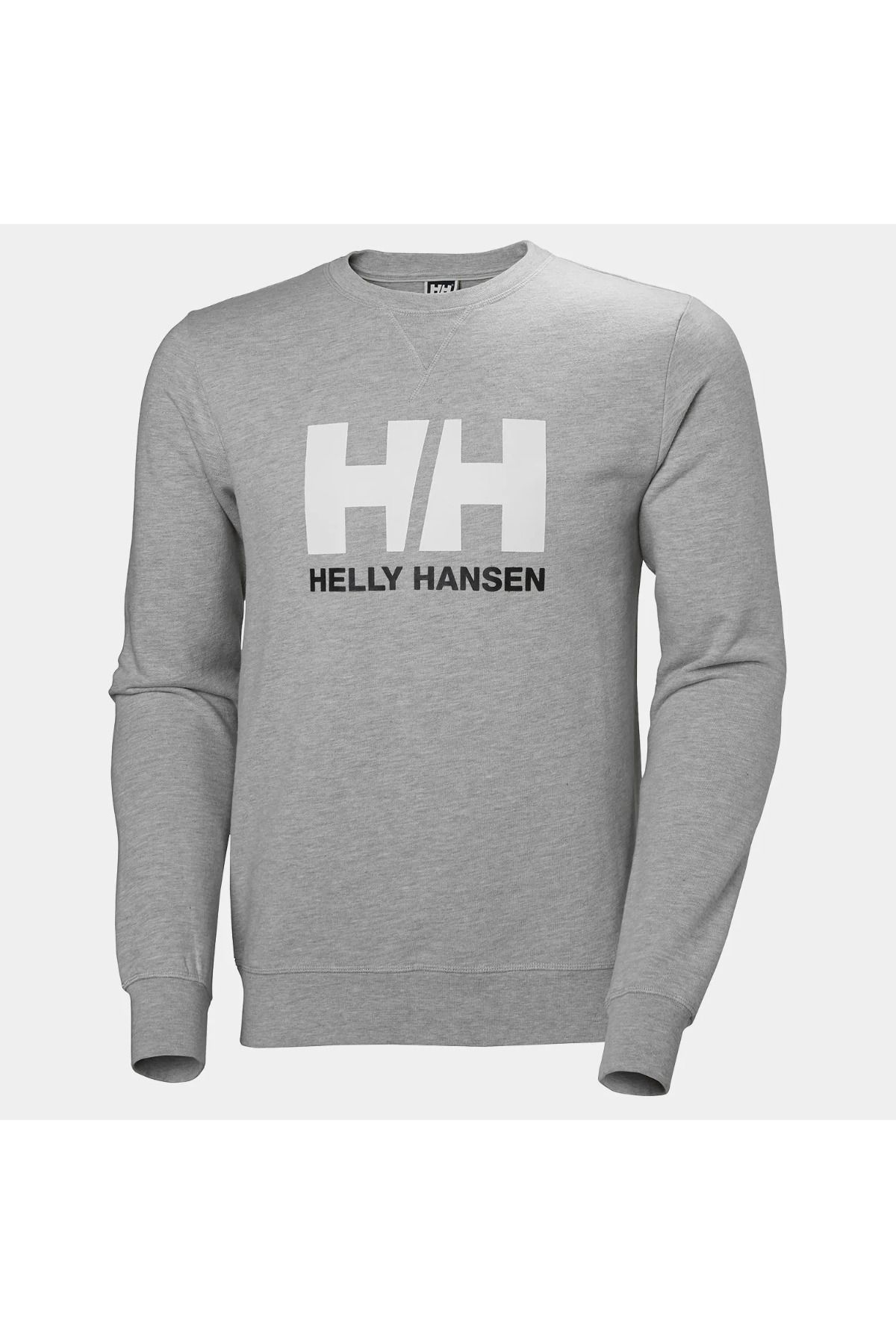 Helly Hansen Hh Logo Crew Erkek Gri Yuvarlak Yaka Tişört