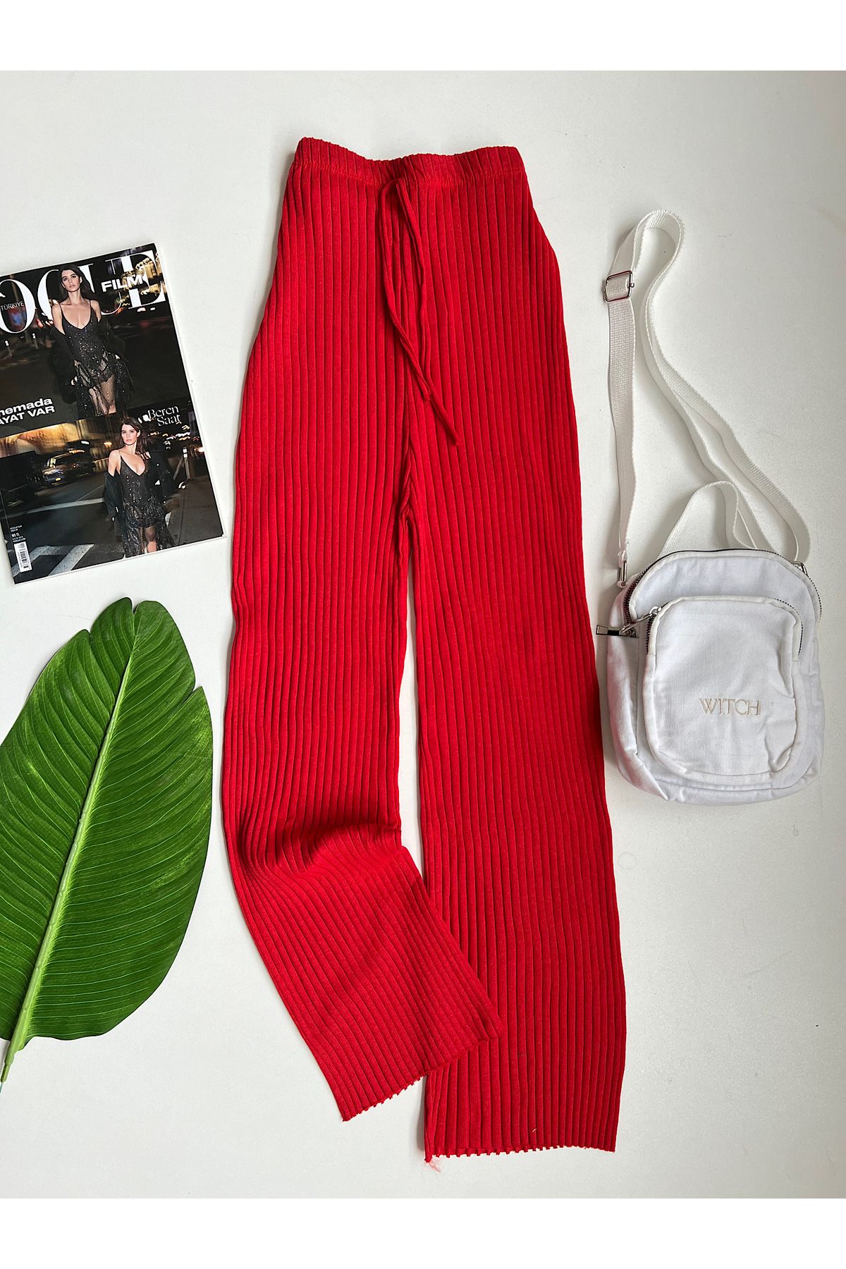 hepsi moda Kaşkorse Pantolon - 07 - Kırmızı