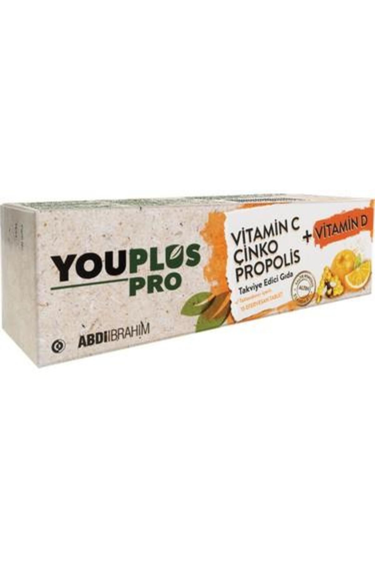 Youplus Pro Vitamin C Çinko Propolis Takviye Edici Gıda 15 Tablet