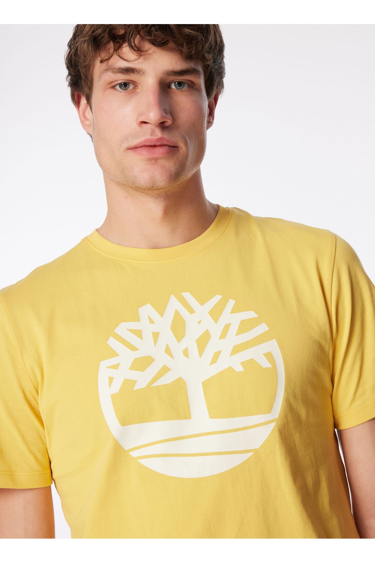 Timberland Sarı Erkek Bisiklet Yaka Baskılı T-Shirt TB0A2C2REG41_Short Sleeve Tee