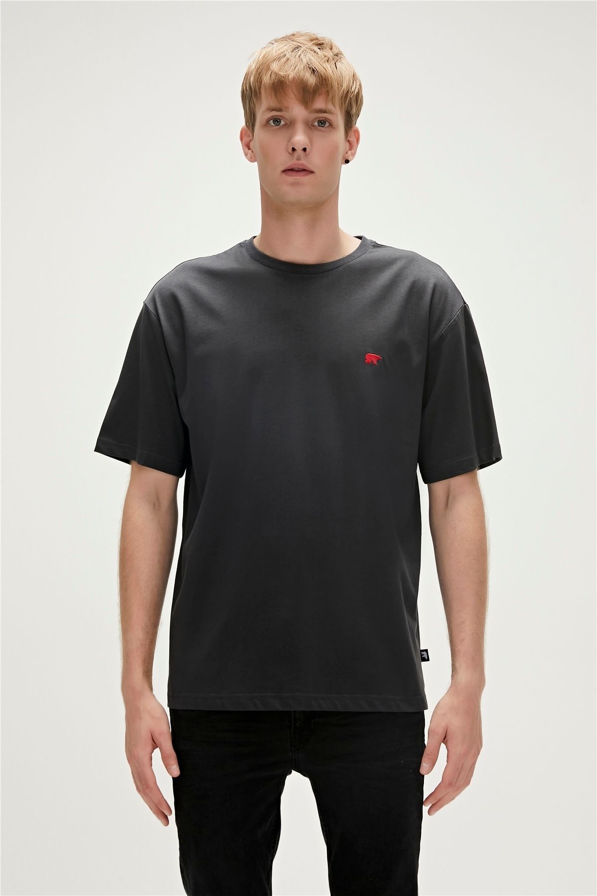 Bad Bear Daydream Oversize T-shirt Antrasit Basic Erkek Tişört