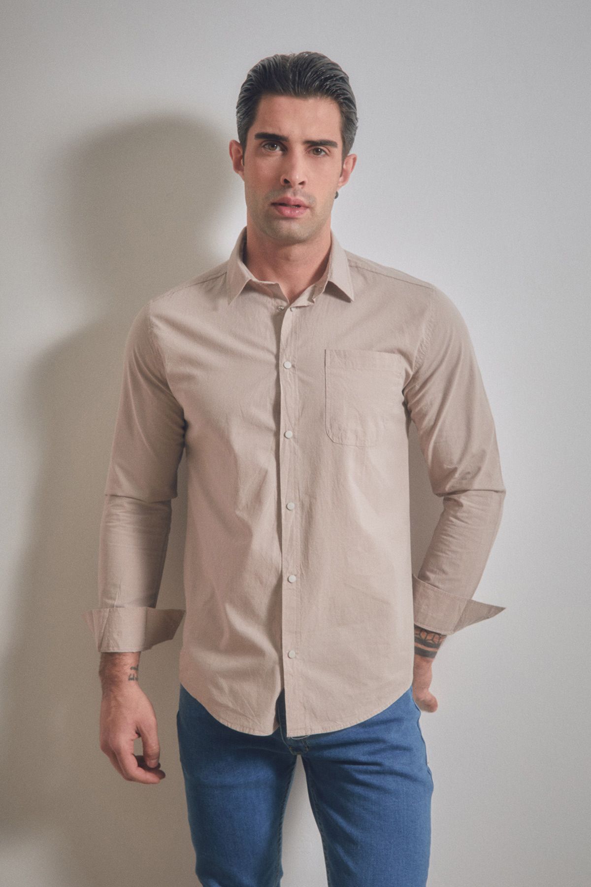 Fullamoda Basic Çıtçıtlı Gömlek