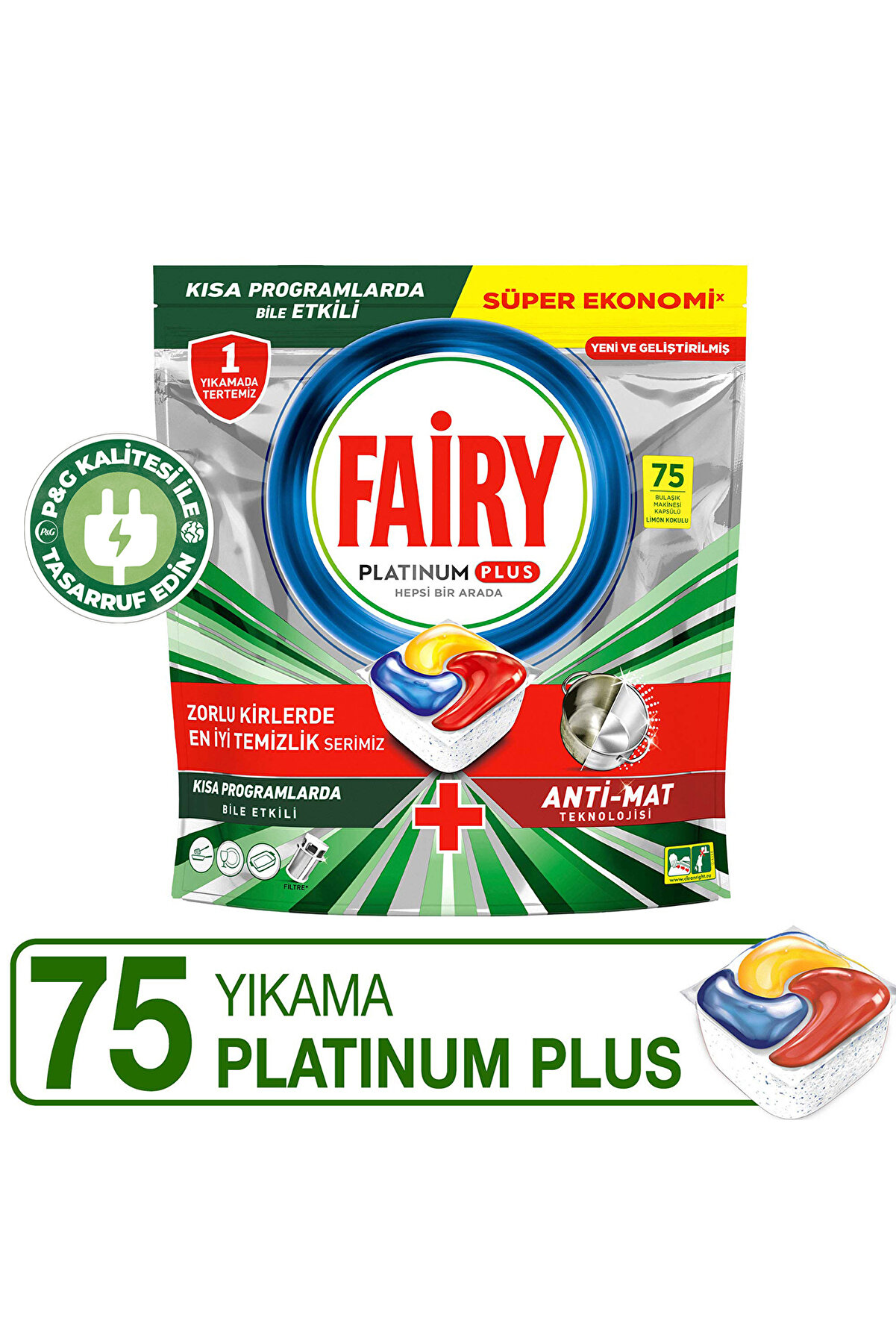 Fairy Platinum Plus Bulaşık Makinesi Tableti 75 Li