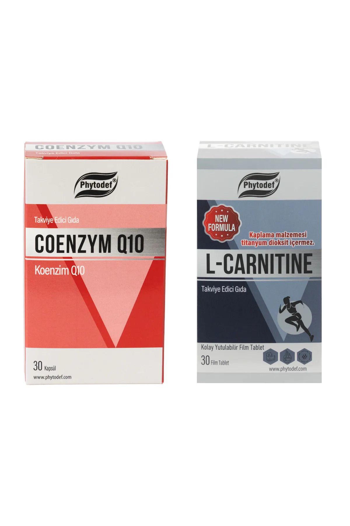 Phytodef Koenzim Q10 - 30 Kapsül & L-karnitin - 30 Tablet