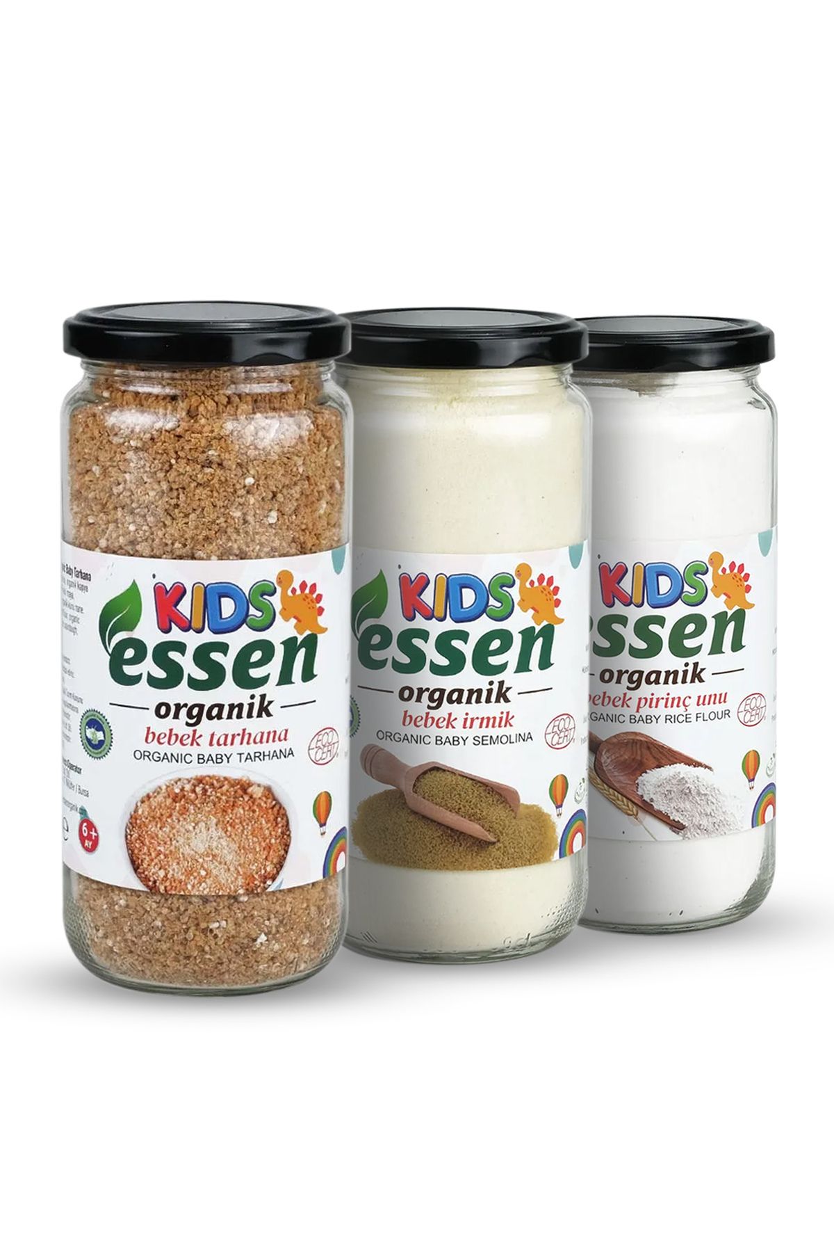 Essen Organik Bebek Pirinç Unu, Organik Bebek İrmik ve Organik Bebek Tarhana 3’lü Paketi