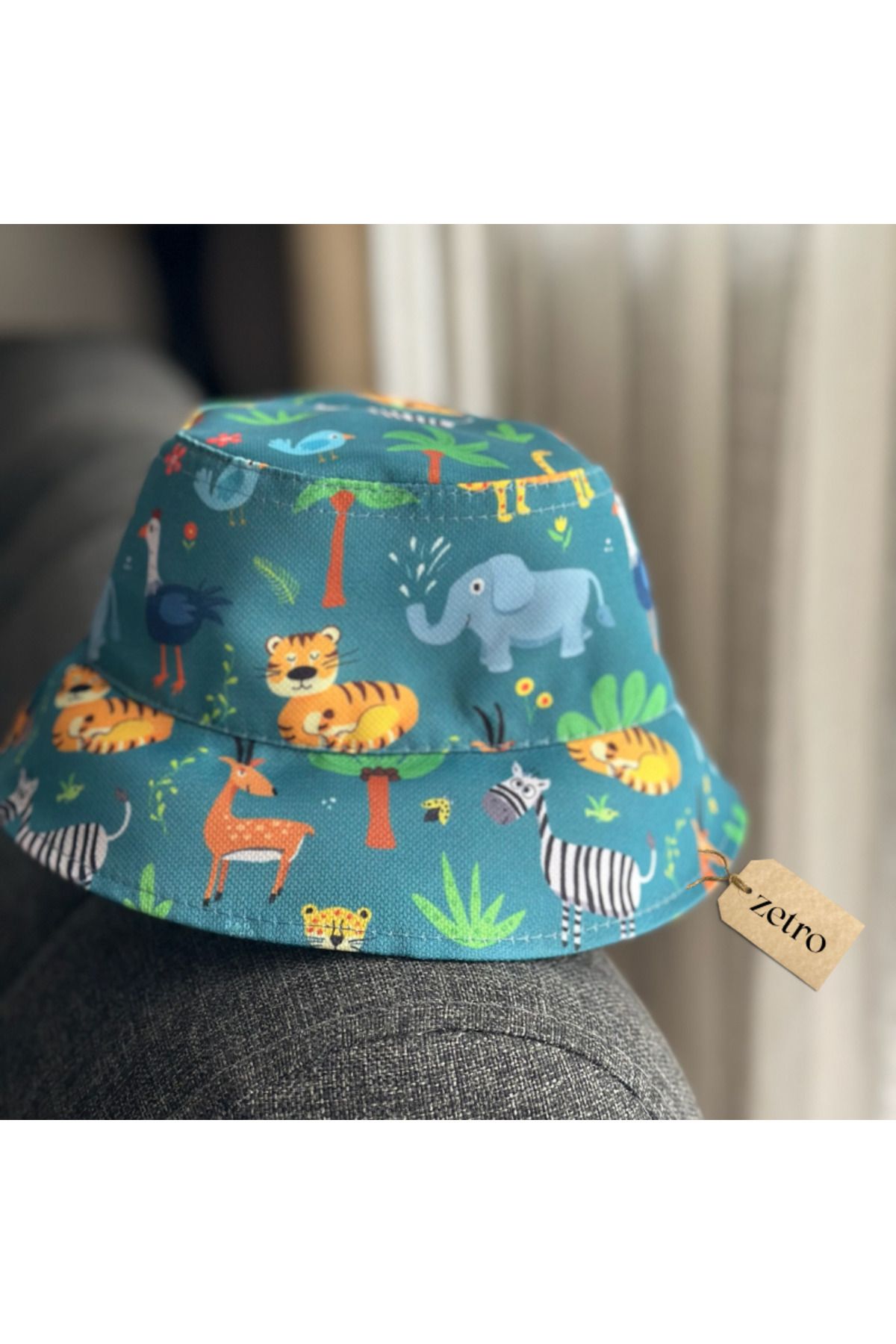 zetro DESENLİ UNISEX BUCKET KOVA ÇOCUK ŞAPKASI