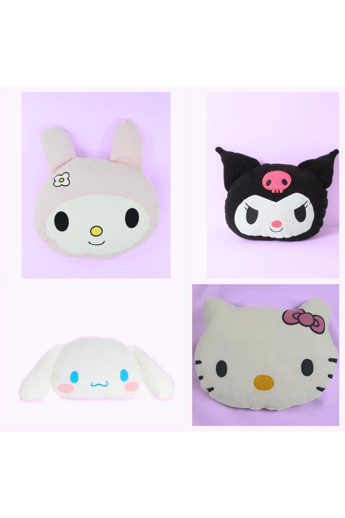 Kollektif Kuromi Kawaii  My Melody Cinnamoroll Hello Kitty Peluş Yastık Anime Hediye Tarz Çocuk ve Genç için