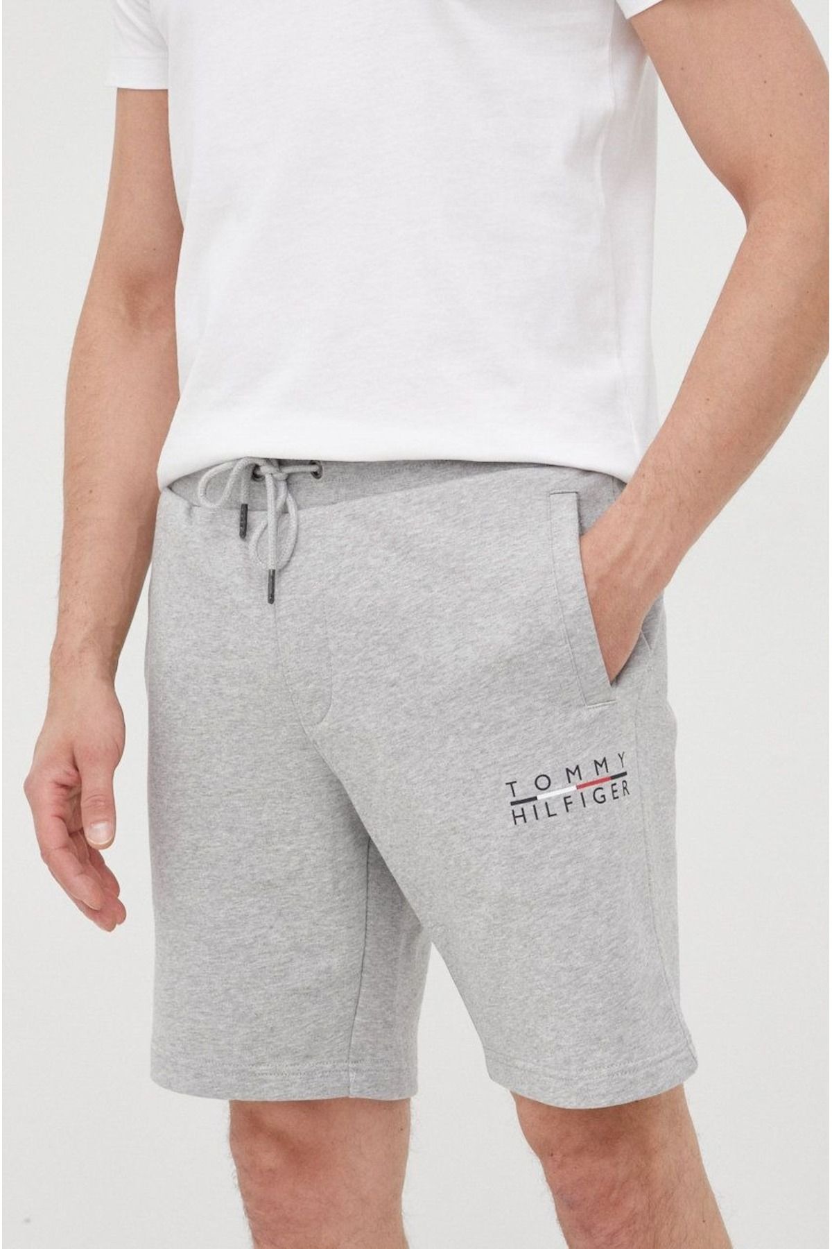 Tommy Hilfiger Square Logo Sports Shorts Gray Regular Fit MEN