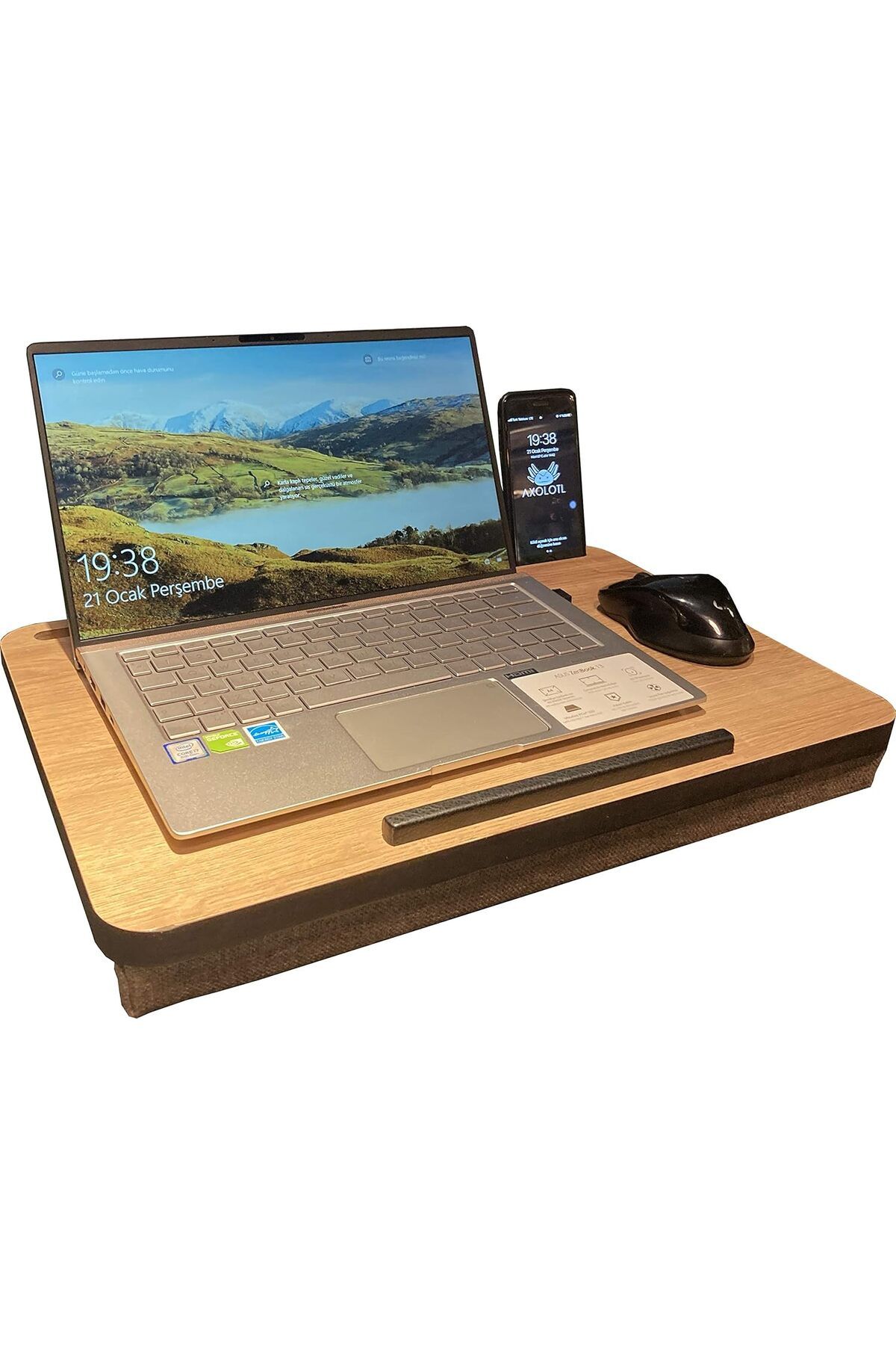 starnewstore Telefon Ve Tablet Bölmeli Minderli Laptop Sehpası MacBook book Bilgisayar Çalışma Masası