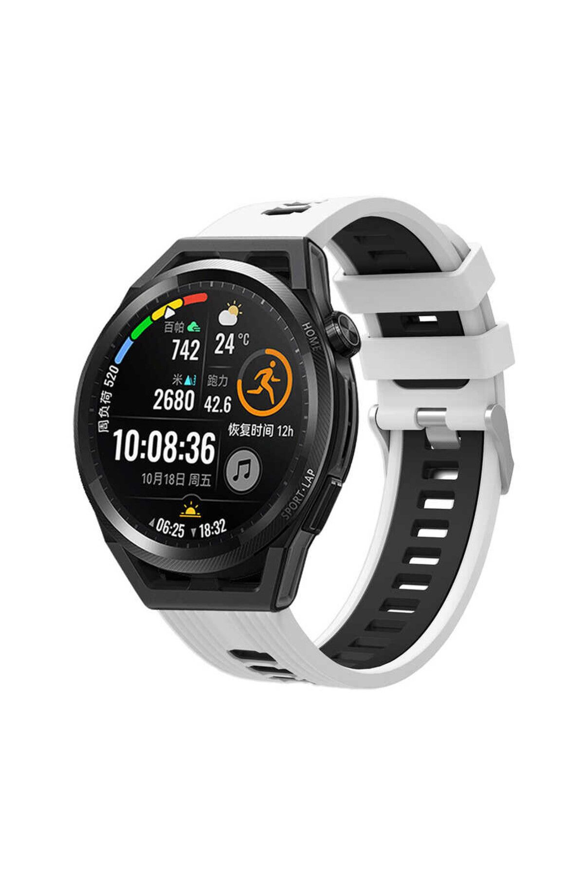 Pilanix Ferrucci Smart Watch FC191594 20 MM İçin Çift Katmanlı 2 Renkli Ayarlanabilir Silikon Kayış