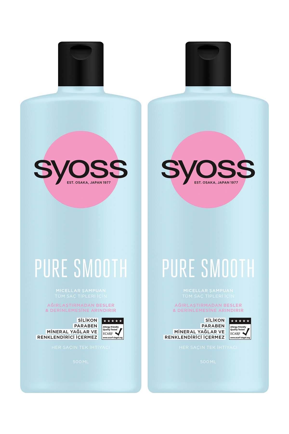 Syoss Pure Smooth Micellar Ağırlaştırmayan Derinlemesine Bakım Şampuan 500ml X 2 Adet
