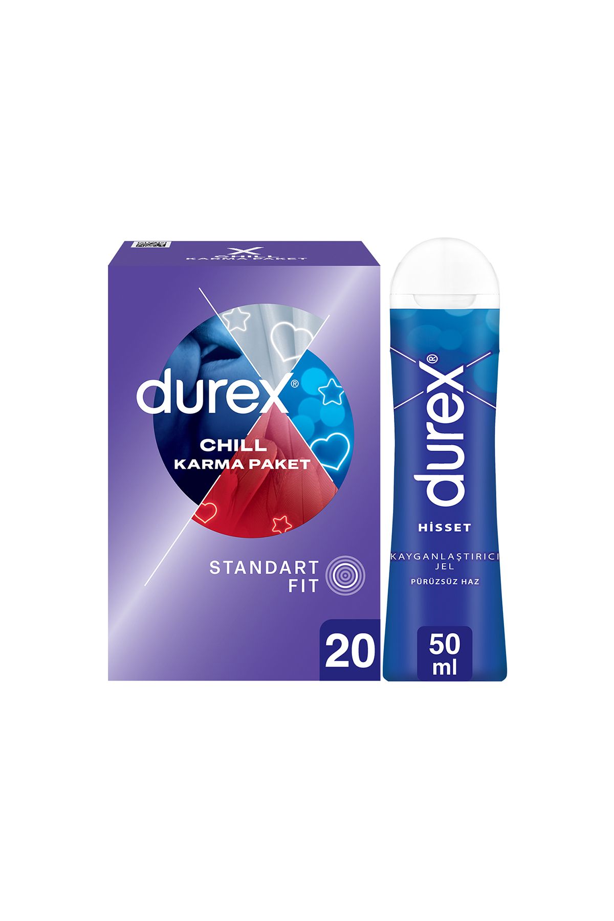 Durex Chill Karma Paket Prezervatif 20’li + Play Kayganlaştırıcı Hisset Jel 50 ml
