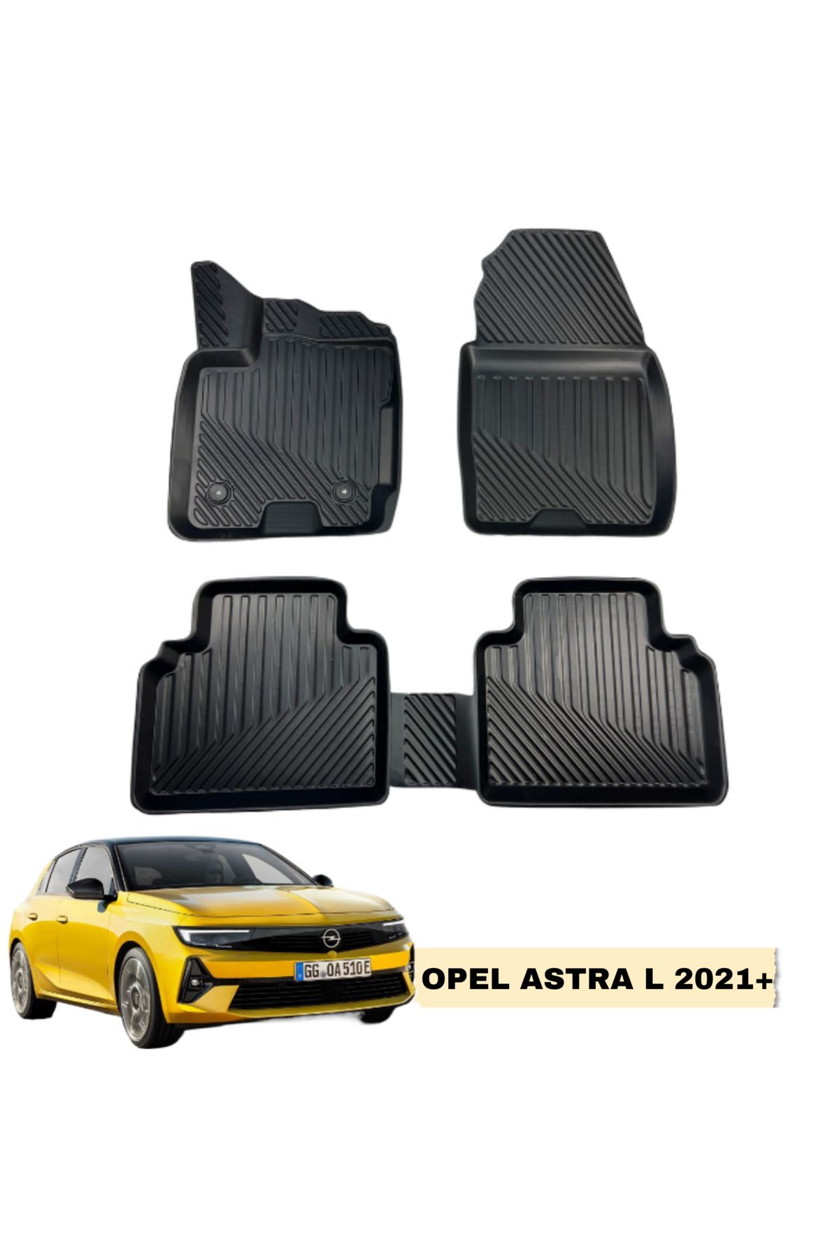 Black Gold Opel Astra L 2021-2024 3D Havuzlu Araca Özel Excellent Oto Paspas