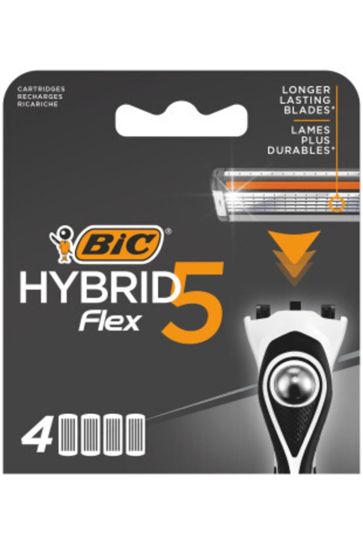 Bic Flex 5 Hybrid Yedek Tıraş Bıçağı Kartuşu 4'lü (5 BIÇAK)